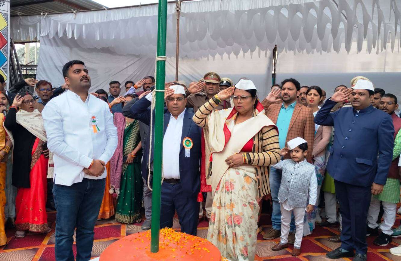 The chief councillor hoisted the tricolour in Dumraon Municipal Council